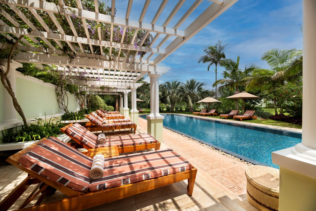 Pool and garden terrace at Hemingways Nairobi