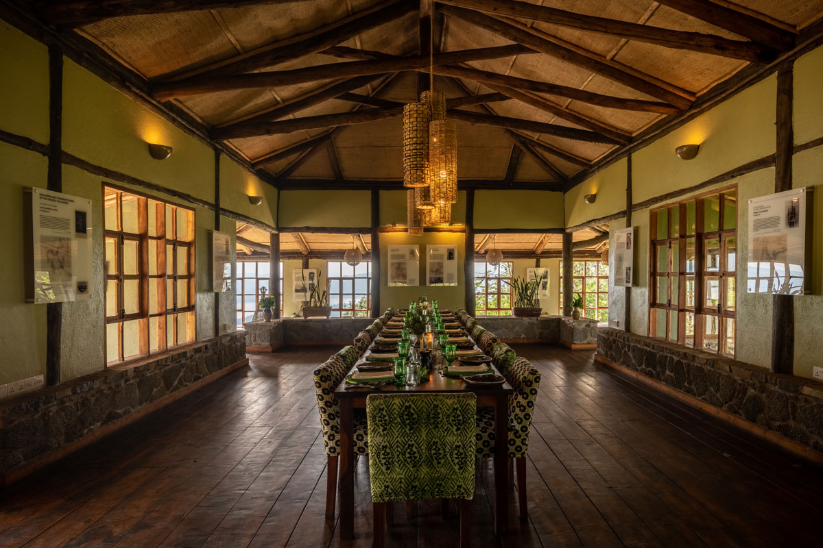 Lodge sitting room at Virunga Lodge