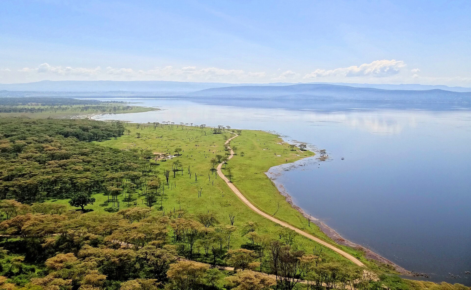 Lake Nakuru seen from Baboon Cliff