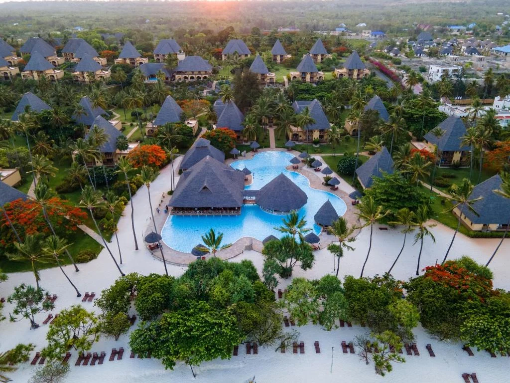 an aerial view of the resort