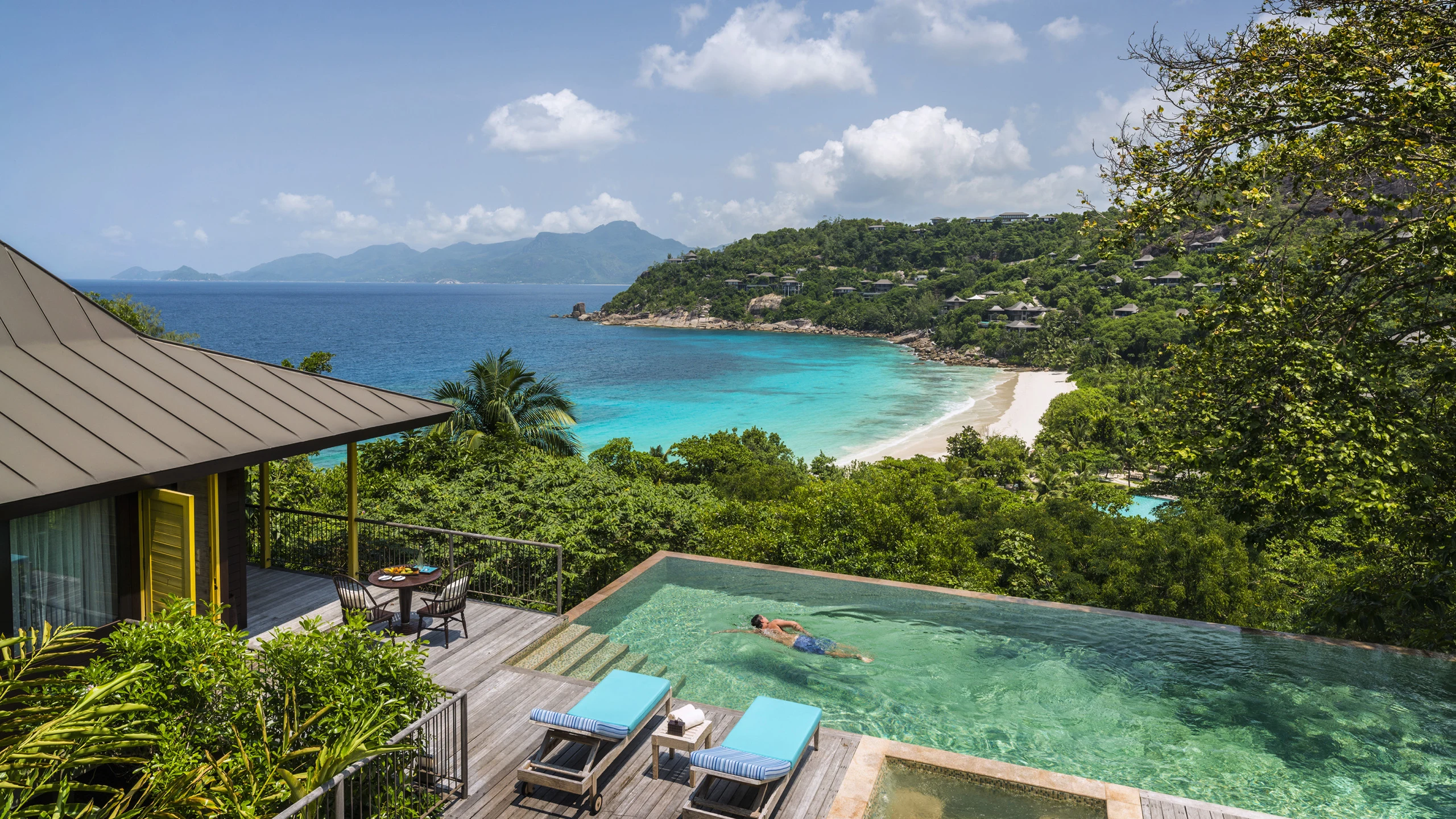 Resort pool overlooking the coast