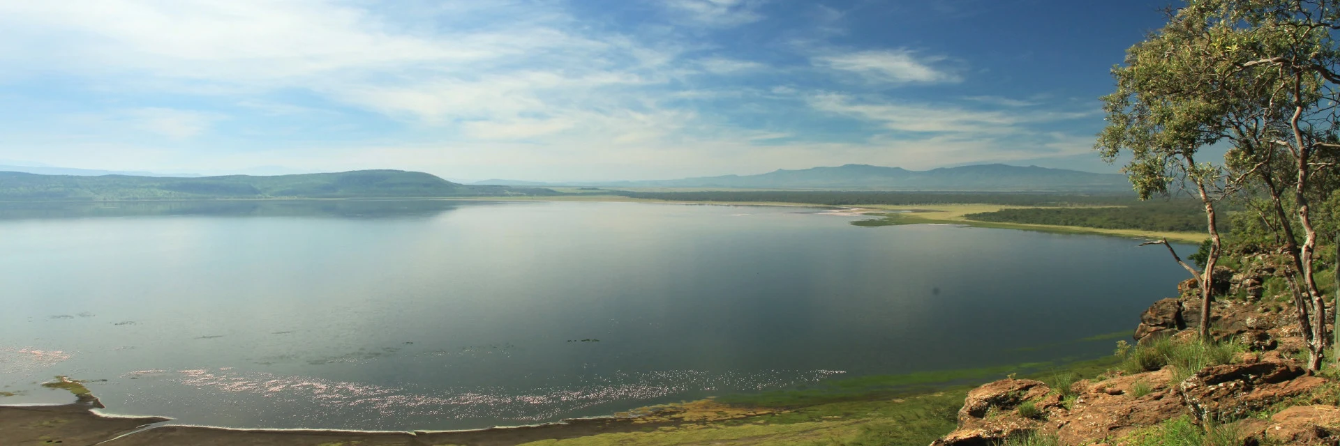 Lake Elementaita from the lakeside cliffs