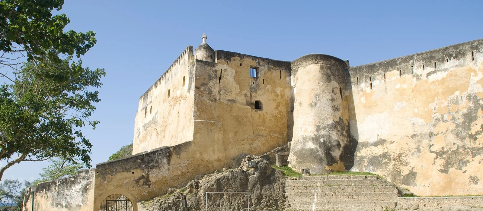 Old coral-stone fort walls on Kenya's coast