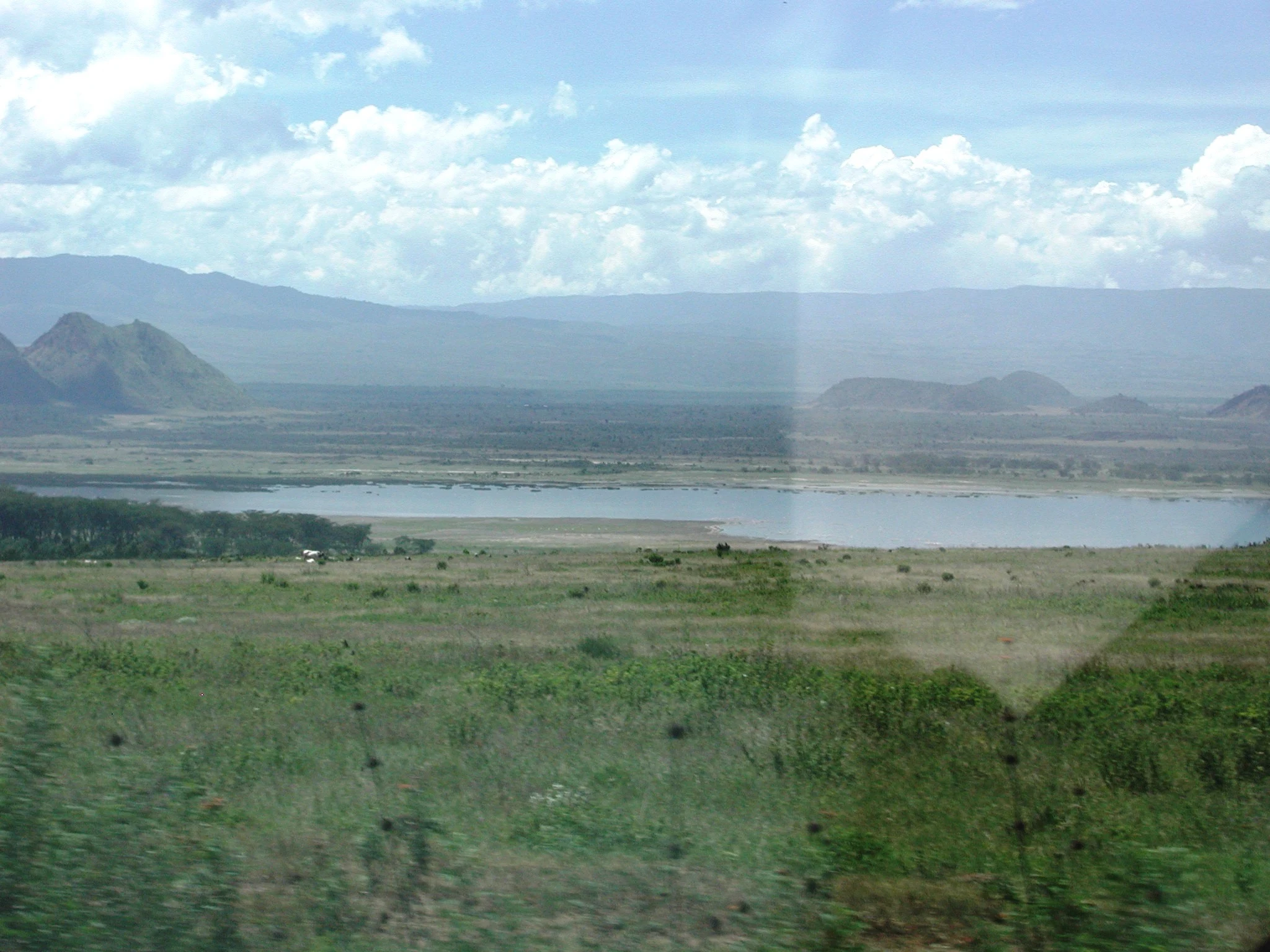 Lake Elementaita and its grassy shores