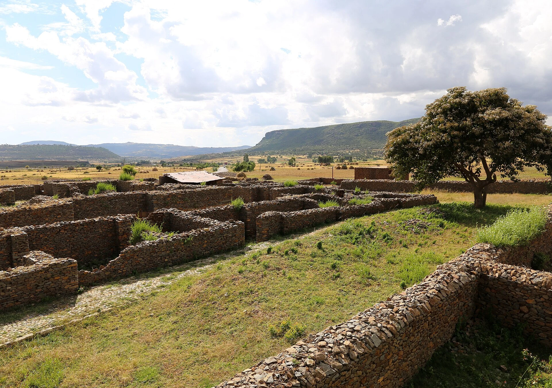 Stone foundations of the Dungur palace, known locally as the Queen of Sheba's palace.