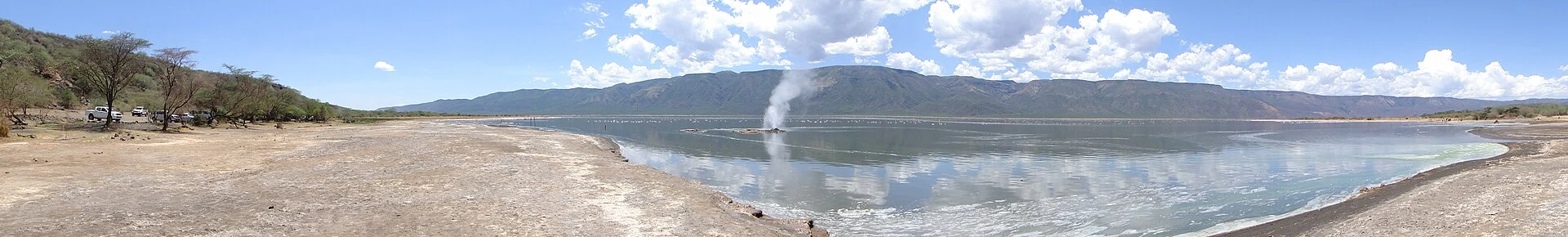 Hot springs and marshes on the shore of Lake Bogoria