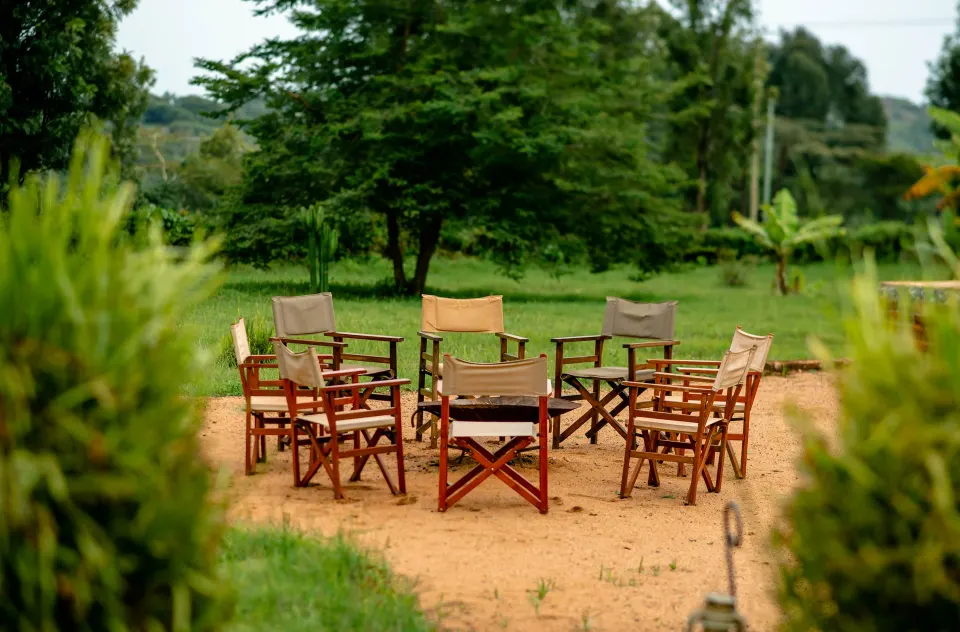 Karatu Tented Lodge garden campfire chairs