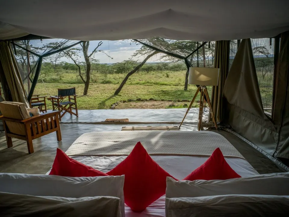 Family tent bedroom