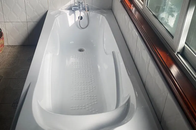 Bathtub pictured by the property