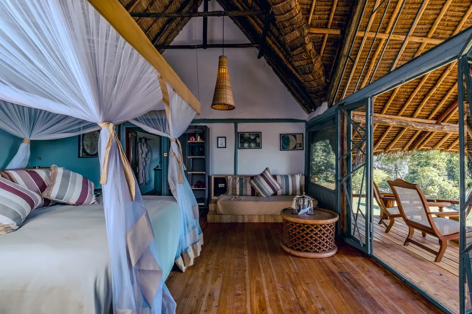 Saruni Mara villa bedroom and private veranda