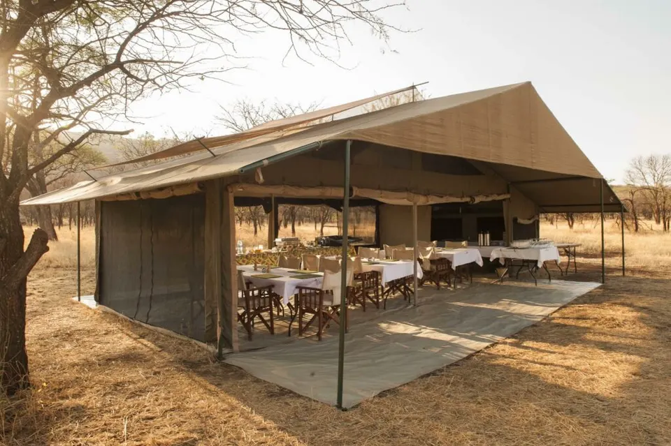 Dining tent exterior