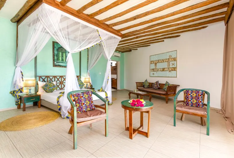Ocean-view suite interior