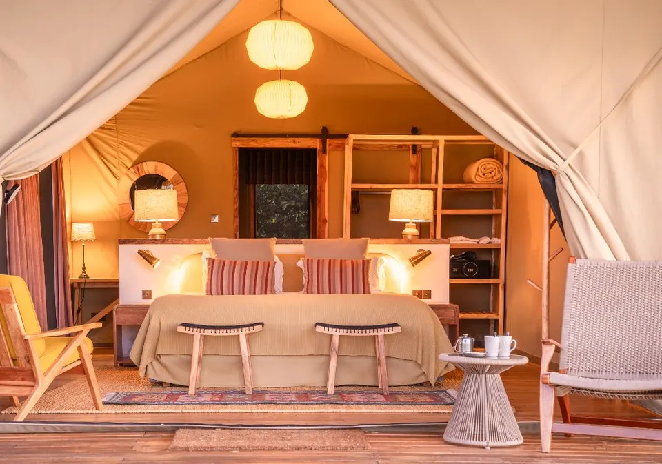 Family tent bedroom