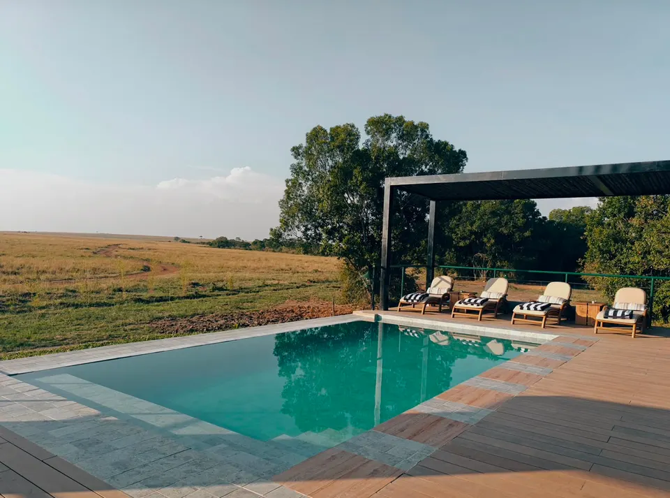 Serenity Mara Legends swimming pool overlooking open country