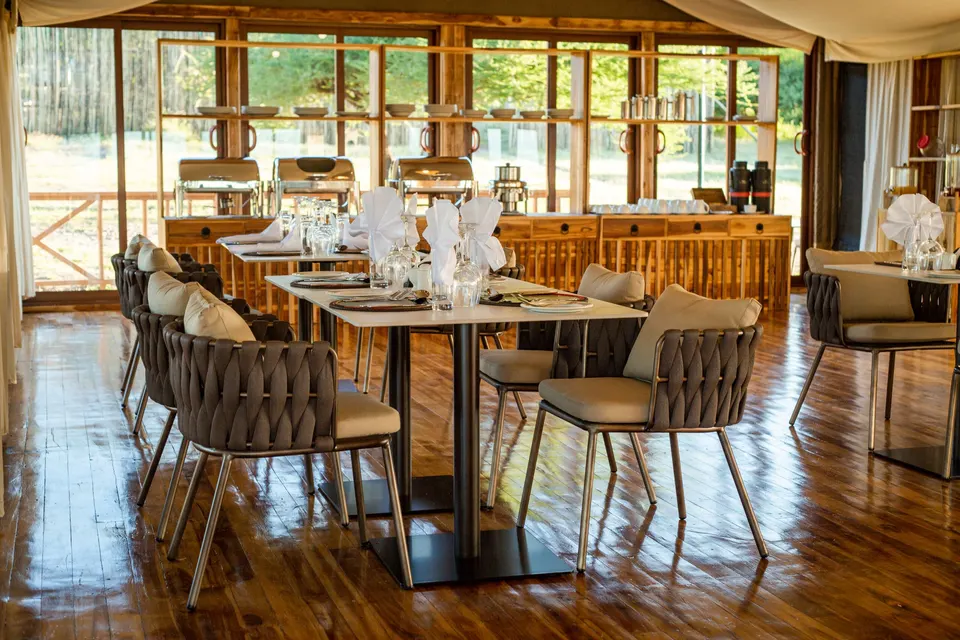 Naserian dining room with set tables
