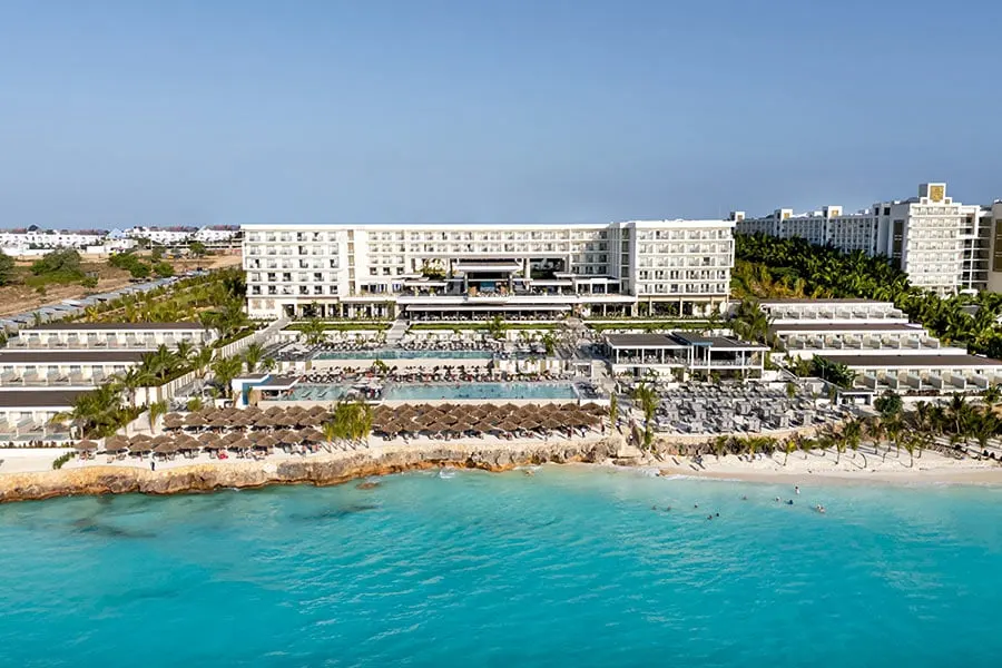 Riu Palace Swahili resort viewed from the ocean
