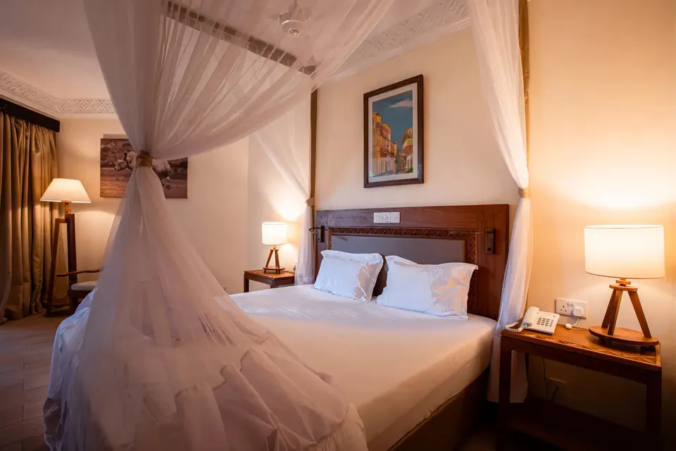 Severin Sea Lodge bedroom and terrace outlook