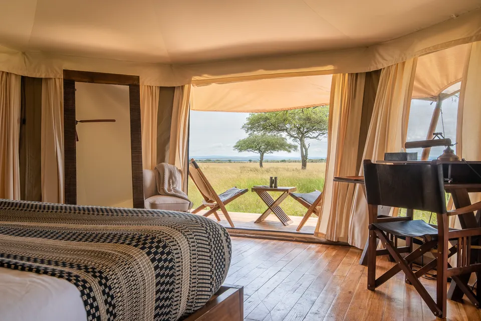 Cherero suite veranda and grassland view