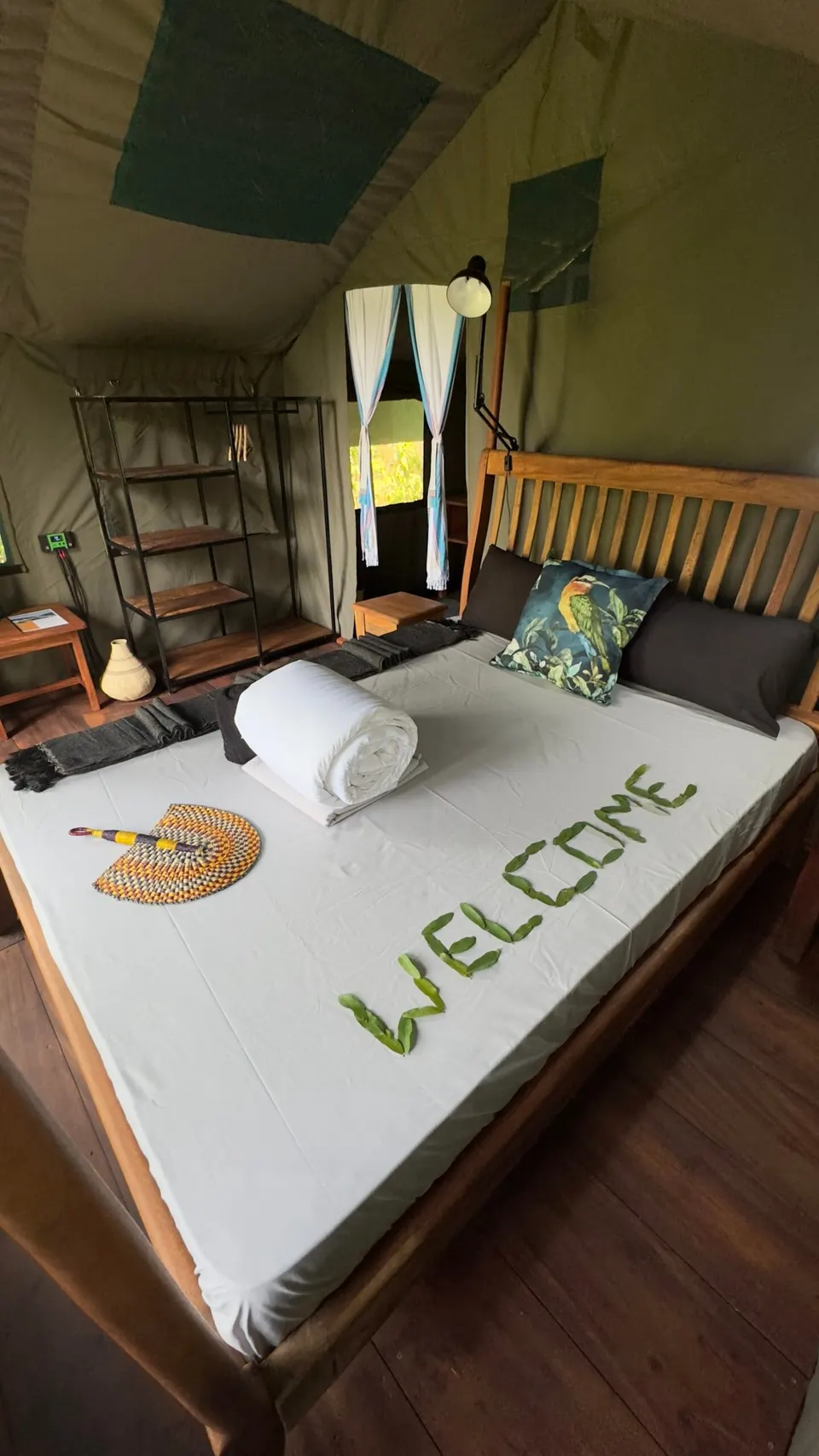 Tented room interior