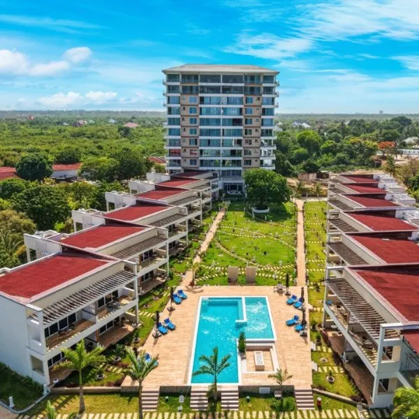 Blue Ocean buildings, gardens and pool