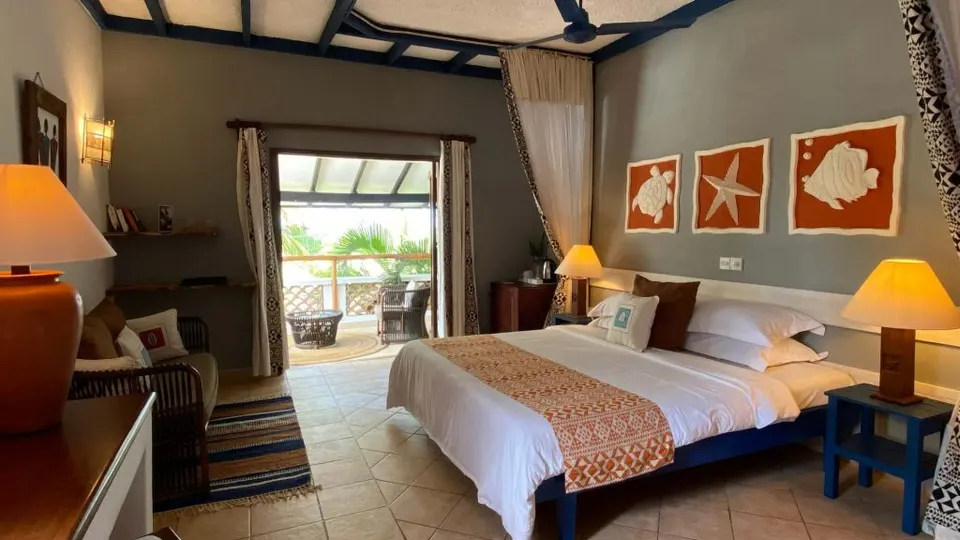 Oceanfront room bedroom