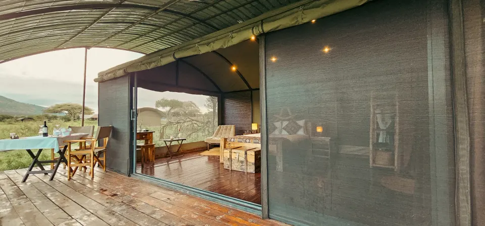 Asanja Moru tent exterior and veranda