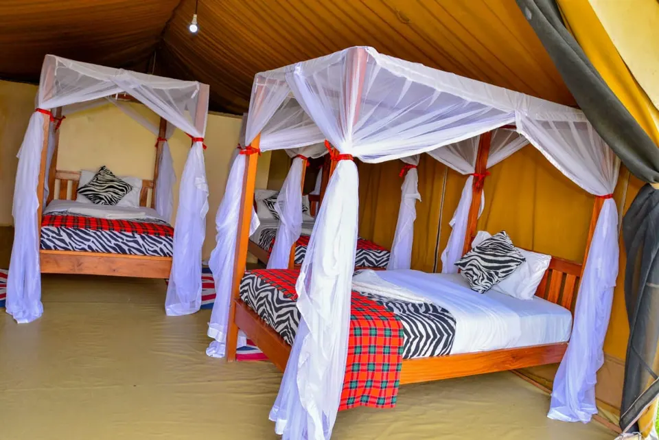 Flair Camp Experiences tent with three beds