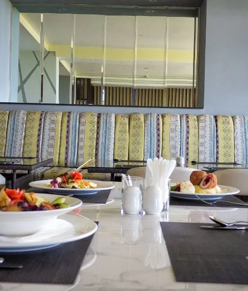 Fairways Hotel Kisumu restaurant table and seating