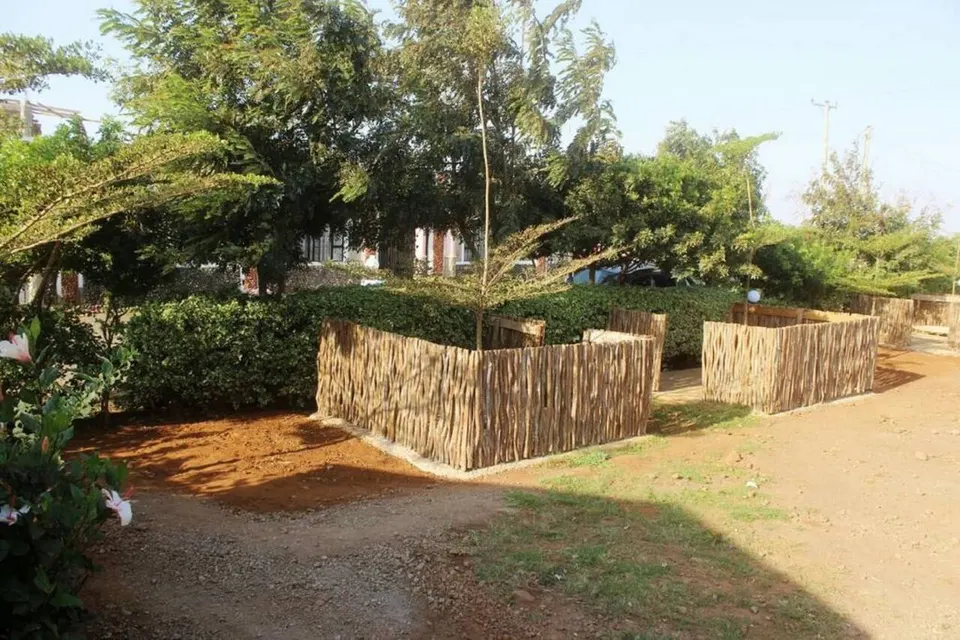 Amboseli Gateway hotel entrance and grounds