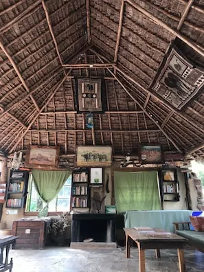 Maasai Simba Camp thatched communal building interior