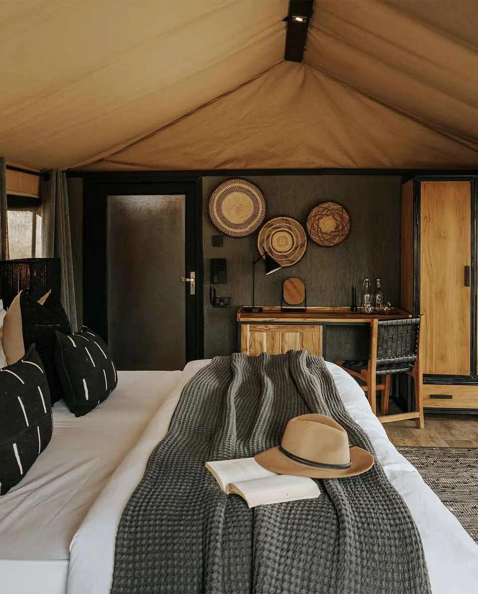 Tented suite bedroom