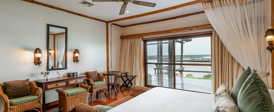 Mweya Safari Lodge Signature Cottage bedroom