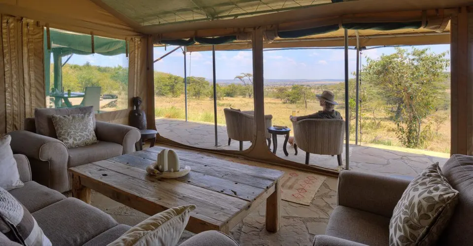 Shared lounge with conservancy view