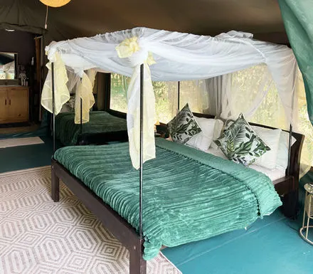 Olkinyei canopy-bed tent interior