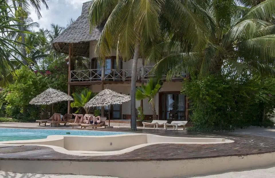 Pool and villa exteriors