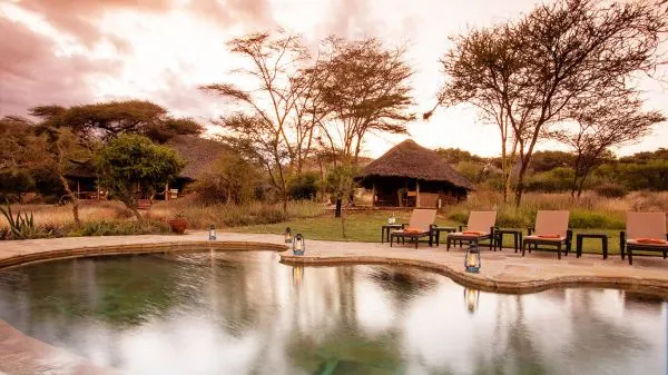 Pool shared by Family Tent and Private House