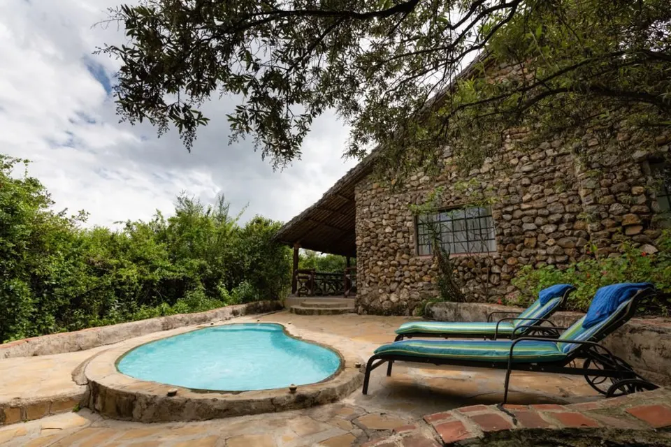 Naivasha Kongoni private plunge pool and cottage exterior