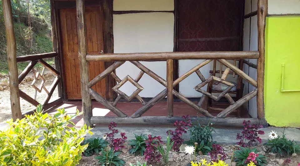 Cottage veranda and doorway