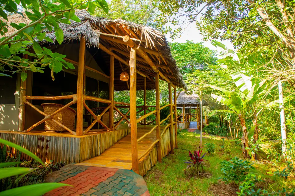 Tented accommodation exterior