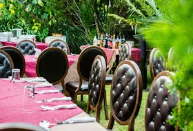 Outdoor dining setup