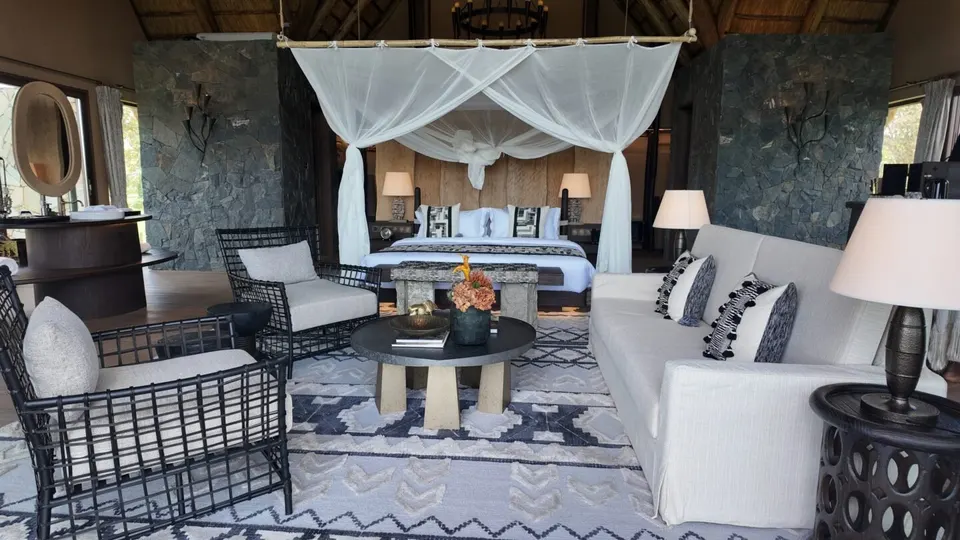 Interior of the Deluxe Family Cottage at Entikko Safari Lodge