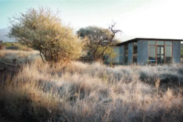 Lodge building in the surrounding landscape