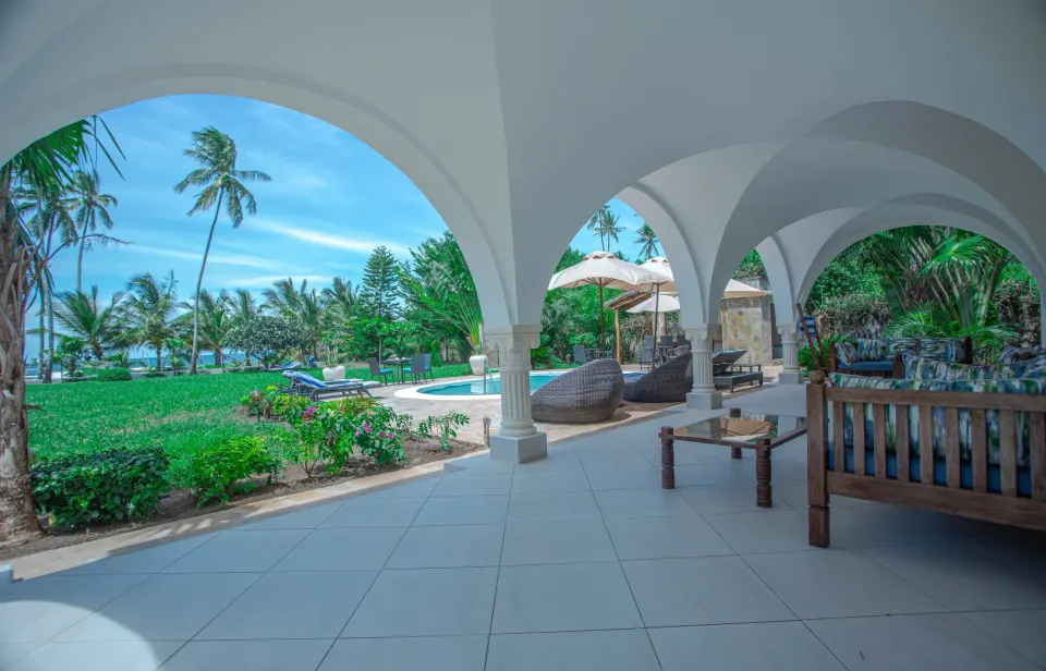 Villa veranda and garden outlook