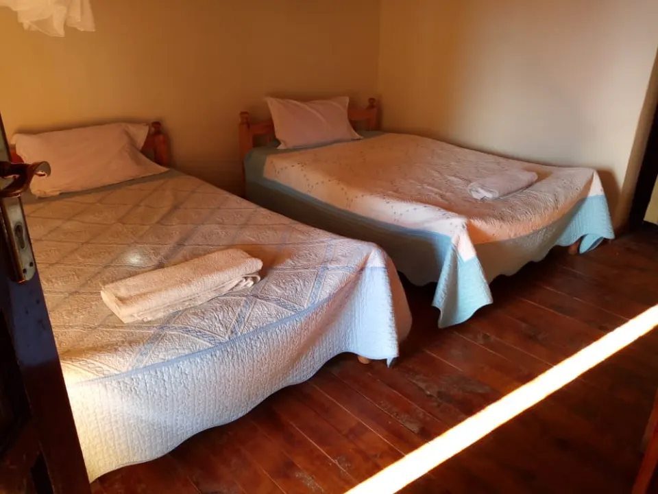 Twin-room interior at Ruhija Gorilla Friends