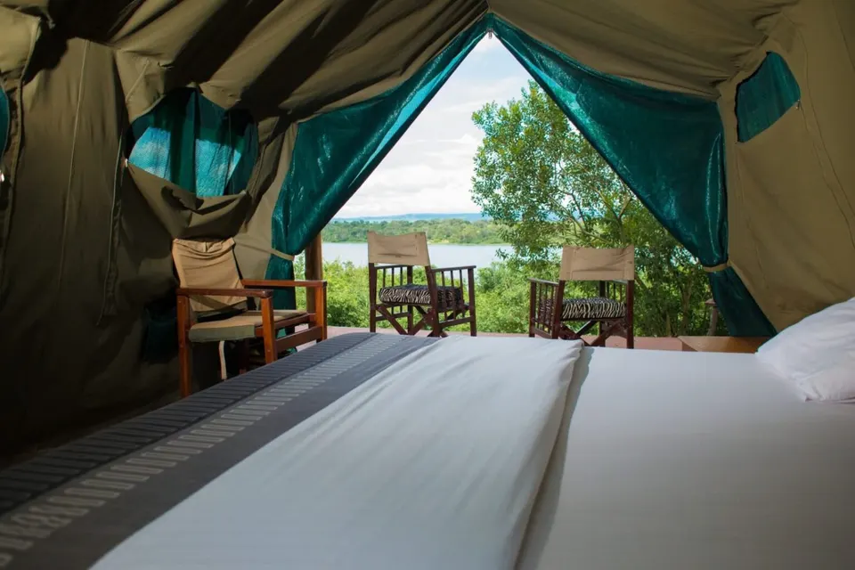 Tented bedroom and veranda
