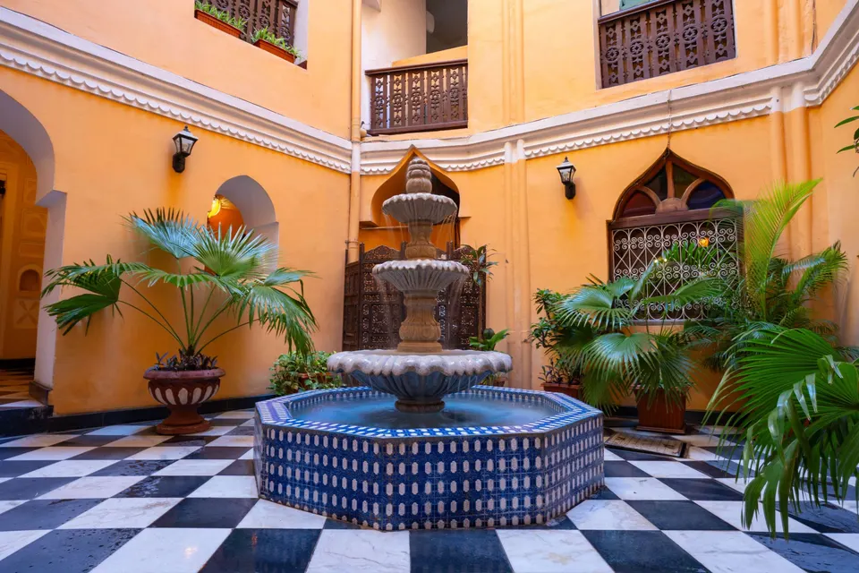 Interior courtyard and fountain