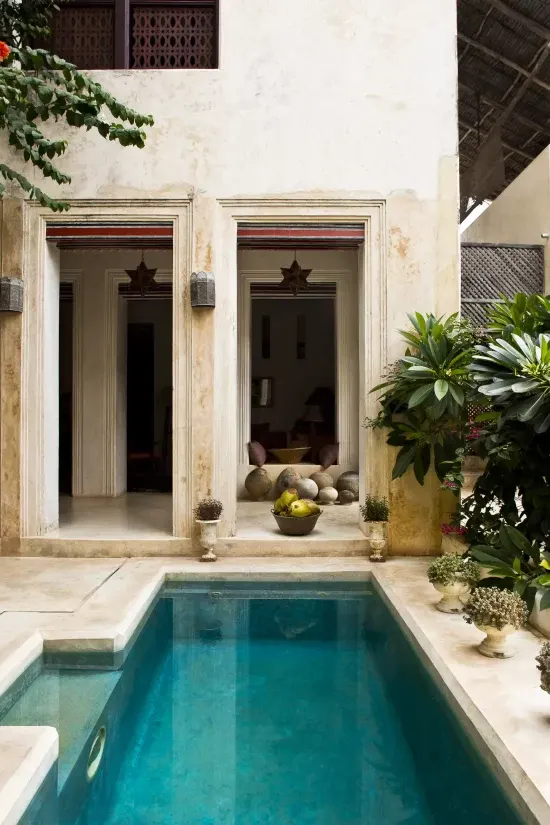 Lamu House courtyard swimming pool