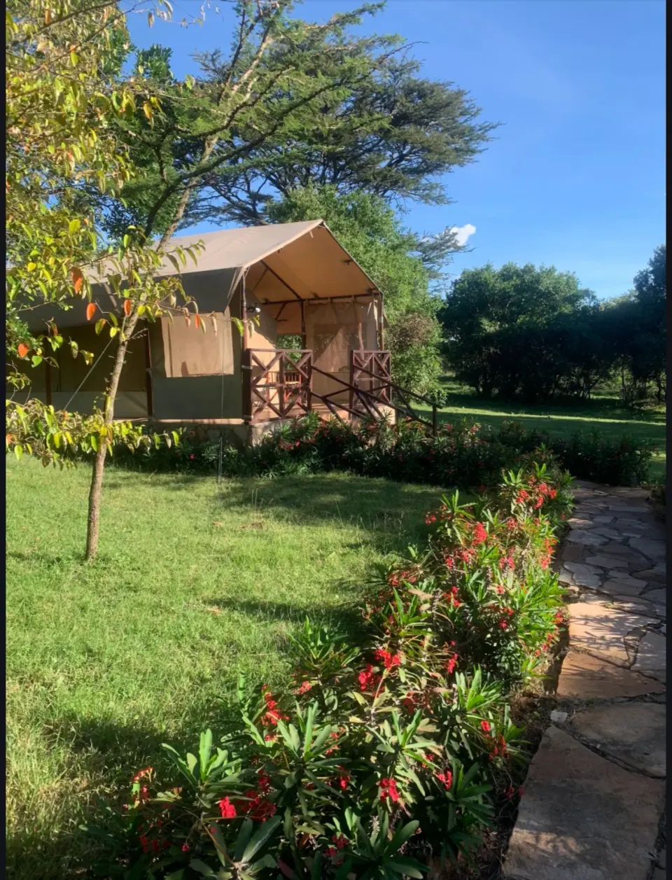 Guest tent and garden