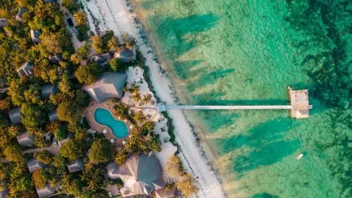 Aerial property and jetty view