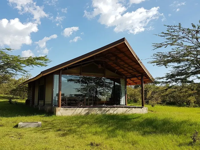 Simba & Oryx Nature Camp glass-fronted tent exterior
